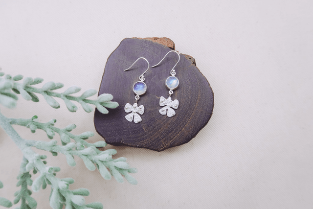 Snow Angels Under The Moon Earring