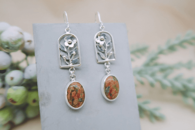 Flowers in Frame Earring